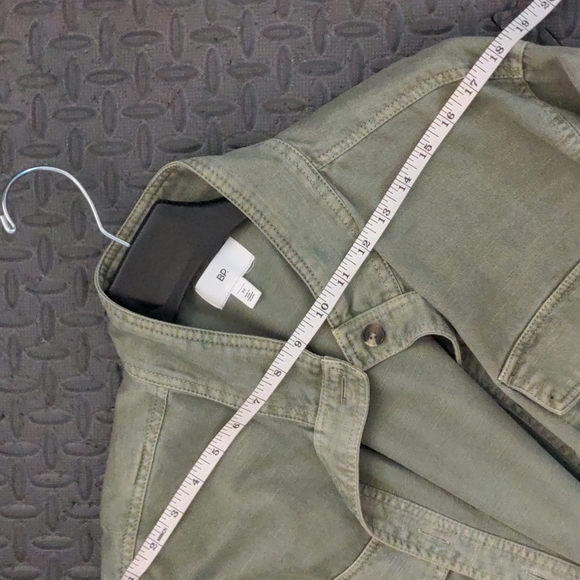 Like New! BP khaki 100% cotton army green jacket - Picture 9 of 11
